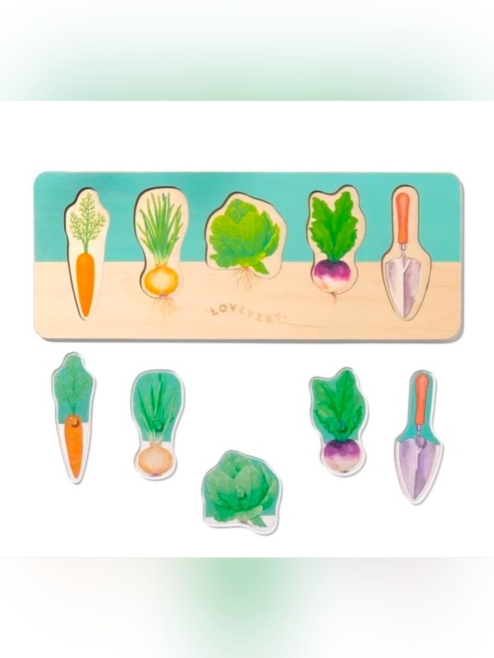 Lovevery Wooden Vegetable Community Garden Puzzle